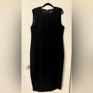 J. Crew Classic Black Midi Dress